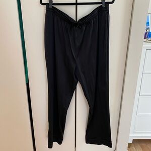Antonio Melani black silk drawstring pants